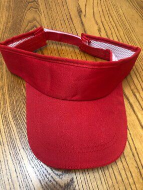 Visor Cap Hat - Adult Size - Red - NWOT